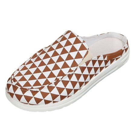 Casual Shoes for Women Women Canvas Slip On Shoes Outdoor Half Support Casual Shoes Comfortable Light Weight Sneakers Shoes for Women Canvas 37