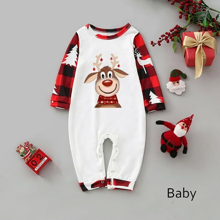 ERTUTUYI Matching Family Pajamas Sets Christmas Print Top And Plaid Pants Homewear For Baby White 24M
ERTUTUYI Matching Family Pajamas Sets Christmas Print Top And Plaid Pants Homewear For Baby White 24M