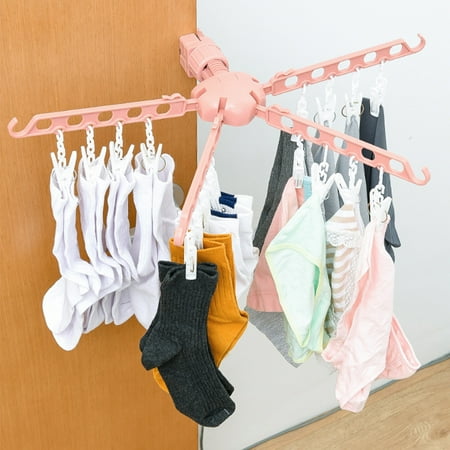 Fyjucpa Foldable Clothes Drying Hanger Plastic Portable Underwear Hanging Drying Rack with 16 Clips Multi-function Dryer Rack for Drying Underwear Towel Socks Baby Clothes Bras
Fyjucpa Foldable Clothes Drying Hanger Plastic Portable Underwear Hanging Drying Rack with 16 Clips Multi-function Dryer Rack for Drying Underwear Towel Socks Baby Clothes Bras