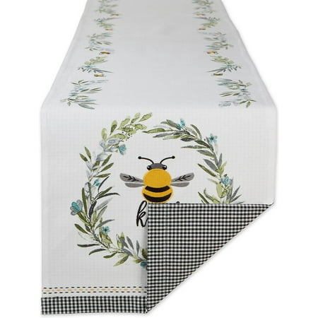 Design Imports Embellished Table Runner Bee Kind