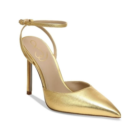 Sam Edelman Womens Avril Leather Ankle Strap Pumps