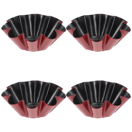 NUOLUX 4Pcs Reusable Egg Tart Molds Practical Carbon Steel Baking Molds (Red Black)
NUOLUX 4Pcs Reusable Egg Tart Molds Practical Carbon Steel Baking Molds (Red Black)