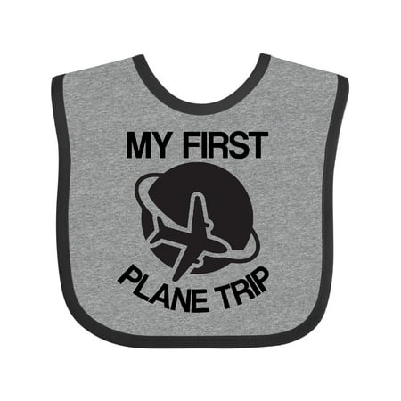 Inktastic My First Plane Trip Airplane Gift Baby Boy or Baby Girl Bib