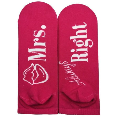 SIEYIO Novelty Funny Wedding Anniversary Crew Socks Mr Mrs Right Letters Print Cotton Hosiery Gifts for Women Men Couples Gifts
SIEYIO Novelty Funny Wedding Anniversary Crew Socks Mr Mrs Right Letters Print Cotton Hosiery Gifts for Women Men Couples Gifts