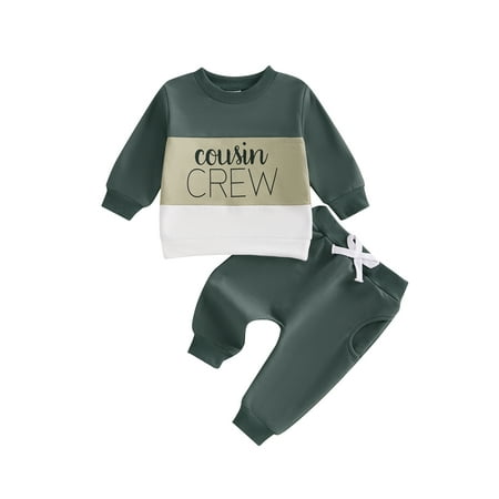 YASUTNKS Baby Boys Pants Set Contrast Color Long Sleeve Crew Neck Letters Print Sweatshirt with Sweatpants Infant Clothes
YASUTNKS Baby Boys Pants Set Contrast Color Long Sleeve Crew Neck Letters Print Sweatshirt with Sweatpants Infant Clothes