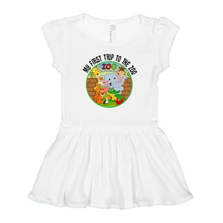 Inktastic First Trip to the Zoo Gift Baby Girl Dress