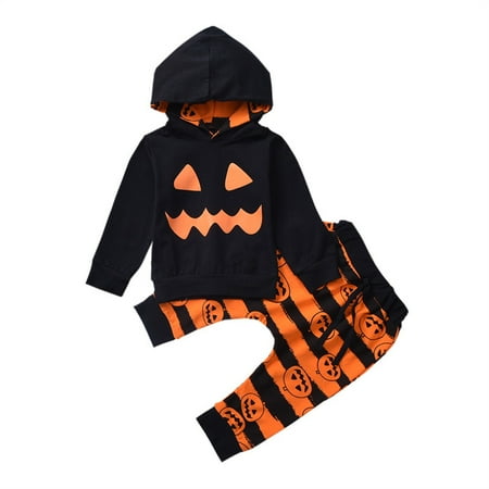 YJ.GWL Baby Boys Halloween Pumpkin Striped Outfits Long Sleeve Hoodies Top Sweatshirt Pants 2Pcs Set
YJ.GWL Baby Boys Halloween Pumpkin Striped Outfits Long Sleeve Hoodies Top Sweatshirt Pants 2Pcs Set
