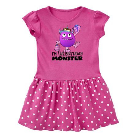 Inktastic I m the Birthday Monster- Purple Gift Baby Girl Dress