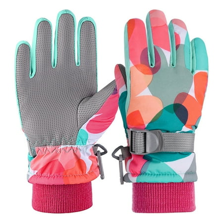 Kids Winter Warm Gloves Ski Gloves Snow Cold Weather Windproof Waterproof Gloves for Kids Boys Girls