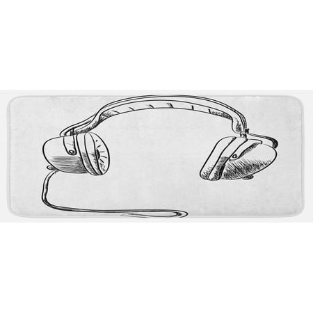 Music Kitchen Mat Sketch Style Hand Drawn DJ Headphones Rhythm Radio Modern Hippie Art Illustration Plush Decorative Kitchen Mat with Non Slip Backing 47 X 19 Black White by Ambesonne
Music Kitchen Mat Sketch Style Hand Drawn DJ Headphones Rhythm Radio Modern Hippie Art Illustration Plush Decorative Kitchen Mat with Non Slip Backing 47 X 19 Black White by Ambesonne