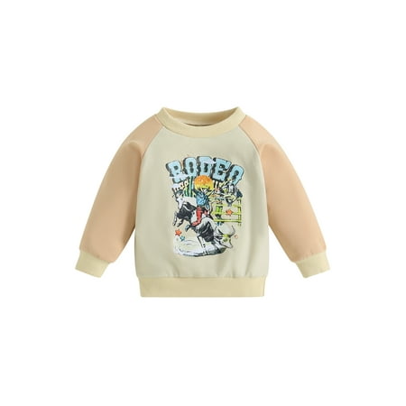Infant Baby Boy Pullovers Long Sleeve Western Cowboy Print Crewneck Sweatshirts Fall Clothes
Infant Baby Boy Pullovers Long Sleeve Western Cowboy Print Crewneck Sweatshirts Fall Clothes