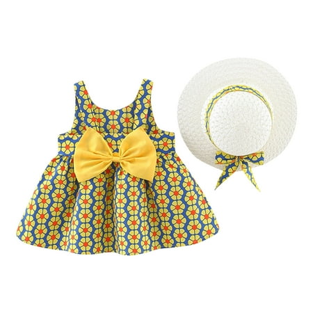 Toddlers Girls Baby Dress Sleeveless Floral Skirt Bow Cute Sweet Suspender Dress Princess Dress With Hat Child Sundress Streetwear Kids Dailywear Outwear
Toddlers Girls Baby Dress Sleeveless Floral Skirt Bow Cute Sweet Suspender Dress Princess Dress With Hat Child Sundress Streetwear Kids Dailywear Outwear
