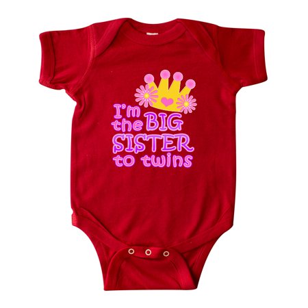 Inktastic I m the big sister to twins. Gift Baby Girl Bodysuit