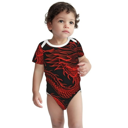 Kdxio Red Dragon On Black Pattern Unisex Baby Cotton Short Sleeve Bodysuits-12 Months
Kdxio Red Dragon On Black Pattern Unisex Baby Cotton Short Sleeve Bodysuits-12 Months