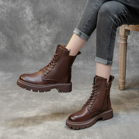 Women‘s Round Toe Short Boots Soft Sole Platform Lace Up Combat Boots Women‘s Footwear
Women‘s Round Toe Short Boots Soft Sole Platform Lace Up Combat Boots Women‘s Footwear