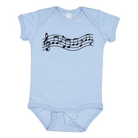 Inktastic Music Staff Musical Gift Gift Baby Boy or Baby Girl Bodysuit