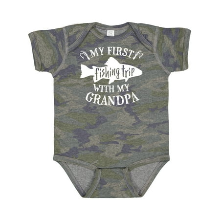Inktastic My First Fishing Trip with My Grandpa Gift Baby Boy or Baby Girl Bodysuit