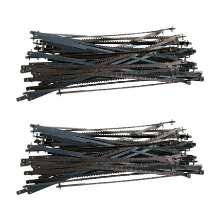 SNOWINSPRING 96Pcs 4 Inch 105mm Pinned Scroll Saw Blades Wood Cutting Blade for Saw