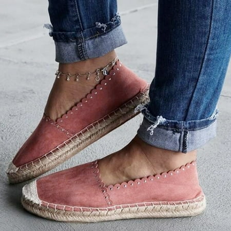 Fsqjgq Gym Sneakers For Women Womens Shoes Women Straw Round Toe Flat Casual Suede Shoes Slip-On Rome Style Single Shoes Pink Asian Size 37
Fsqjgq Gym Sneakers For Women Womens Shoes Women Straw Round Toe Flat Casual Suede Shoes Slip-On Rome Style Single Shoes Pink Asian Size 37