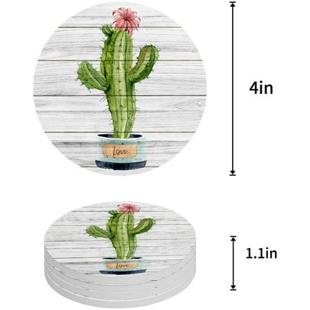 KXMDXA Cactus Set of 8 Round Coaster for Drinks Absorbent Ceramic Stone Coasters Cup Mat with Cork Base for Home Kitchen Room Coffee Table Bar Decor
KXMDXA Cactus Set of 8 Round Coaster for Drinks Absorbent Ceramic Stone Coasters Cup Mat with Cork Base for Home Kitchen Room Coffee Table Bar Decor