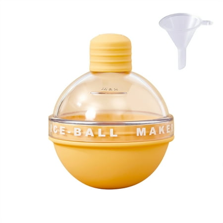 

1pc Ice Ball Maker 2.4 Inches Big Ice Ball Mold Silicone Cute Bulb-shaped with Funnel for Whiskey Cocktails