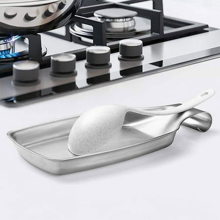 Food Grade Stainless Steel Spoon Holder Reusable Easy Cleaning Spoon Rest for Home Kitchen Cooking
Food Grade Stainless Steel Spoon Holder Reusable Easy Cleaning Spoon Rest for Home Kitchen Cooking