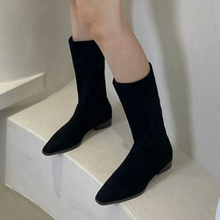 Cathalem 11 Wide Boots for Women Wide Calf Heels Fashion Women Solid Color Flock Autumn Winter Square Boots Wide Calf for Women Black 7
Cathalem 11 Wide Boots for Women Wide Calf Heels Fashion Women Solid Color Flock Autumn Winter Square Boots Wide Calf for Women Black 7