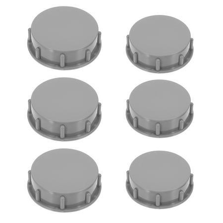 6Pcs PP Pipe Caps Drain Pipe Caps Protective Covers Durable Blanking Caps (Grey)