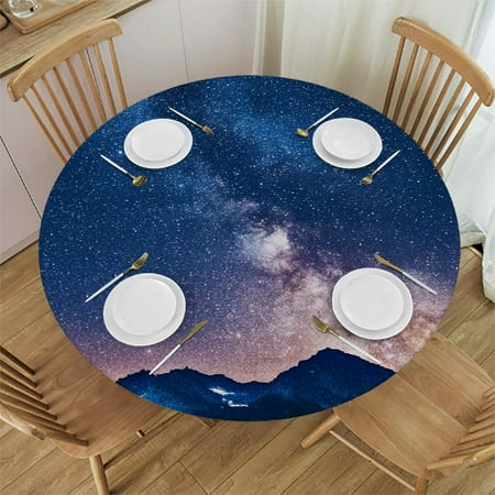 Round Fitted Vinyl Tablecloth with Elastic Edge Waterproof Oil Proof PVC Table Cloth Wipe Clean Table Cover for Indoor and Outdoor Dark Wood
Round Fitted Vinyl Tablecloth with Elastic Edge Waterproof Oil Proof PVC Table Cloth Wipe Clean Table Cover for Indoor and Outdoor Dark Wood