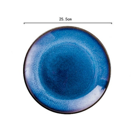 Japanese fashion style kiln dishware business hotel restaurant steak plate ceramic tableware dinner plates
