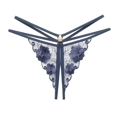 Dtydtpe underwear women Women Low Waist Flower Embroidery Hollow Out Transparent Mesh Thong Open Crotch Free Underwear Blue
Dtydtpe underwear women Women Low Waist Flower Embroidery Hollow Out Transparent Mesh Thong Open Crotch Free Underwear Blue