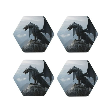 Pofeuu Valley Gray Dragon Print Coasters for Drinks 4Pack PU Leather Coasters Bar Drink Coasters for Tabletop Protection Furniture from Damage-Hexagon
Pofeuu Valley Gray Dragon Print Coasters for Drinks 4Pack PU Leather Coasters Bar Drink Coasters for Tabletop Protection Furniture from Damage-Hexagon