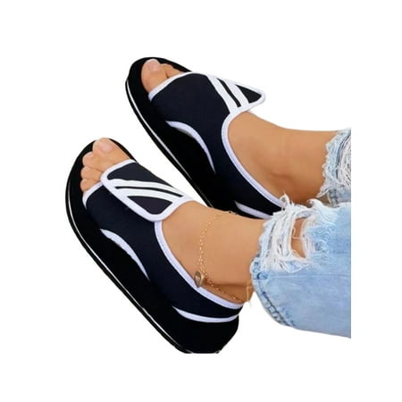 Rotosw Ladies Sandals Slip On Sandal Comfort Beach Shoe Cloth Summer Casual Shoes Street Athletics Flats Black 5
Rotosw Ladies Sandals Slip On Sandal Comfort Beach Shoe Cloth Summer Casual Shoes Street Athletics Flats Black 5