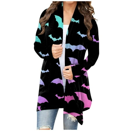 RPVATI Womens Sweatshirt Cardigan Bat Printed Halloween Sweater Trendy Lightweight Fall Cardigans Maternity Plus Size Open Front Shirt Holiday Long Sleeve Jacket Black 4XL
RPVATI Womens Sweatshirt Cardigan Bat Printed Halloween Sweater Trendy Lightweight Fall Cardigans Maternity Plus Size Open Front Shirt Holiday Long Sleeve Jacket Black 4XL
