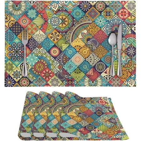 4 PCS Washable Tablemats for Home Farmhouse Beach Easy to Clean Foldable Heat Resistant linen Weave Rectangle Table Mats Bohemian Style
4 PCS Washable Tablemats for Home Farmhouse Beach Easy to Clean Foldable Heat Resistant linen Weave Rectangle Table Mats Bohemian Style