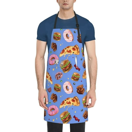 Tebeau Fastfoods Print Waterproof Cooking Aprons Adjustable Bib Soft Chef Apron with 2 Pockets for Men Women
Tebeau Fastfoods Print Waterproof Cooking Aprons Adjustable Bib Soft Chef Apron with 2 Pockets for Men Women