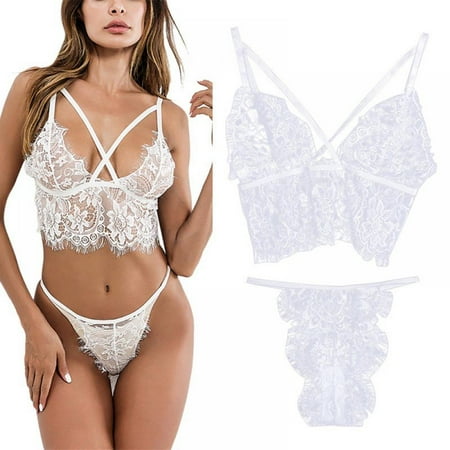 Sexy Women Lace Lingerie Underwear Nightwear Sleepwear Suit Bra & Brief Sets White - M
Sexy Women Lace Lingerie Underwear Nightwear Sleepwear Suit Bra & Brief Sets White - M