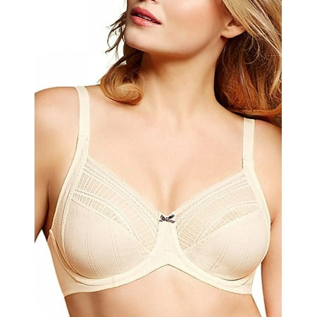 LILYETTE Ivory/Rum Raisin Enchantment 3-Section Bra US 36DD UK 36DD NWOT