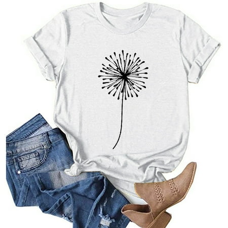 QWERTYU Womens Summer Maternity Clothing Crew Neck Short Sleeve Women s T-Shirts Plus Size Dandelion Print Black Tunic Shirts for Women Trendy Casual Summer Blouses for Plus Size Ladies White 3XL
QWERTYU Womens Summer Maternity Clothing Crew Neck Short Sleeve Women s T-Shirts Plus Size Dandelion Print Black Tunic Shirts for Women Trendy Casual Summer Blouses for Plus Size Ladies White 3XL