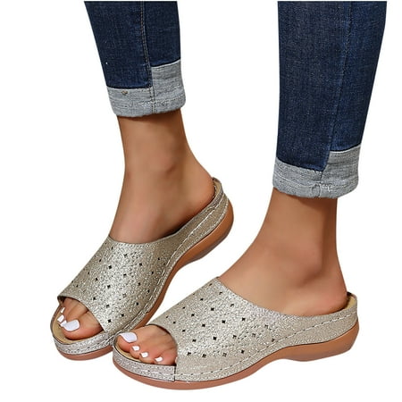 Women Sandals Clearance 2023! Pejock Women s Platform Wedge Sandals with Arch Support Wedge Heel Slippers Casual Thick Bottom Carved Sandals Summer Athletic Outdoor Beach Sandals
Women Sandals Clearance 2023! Pejock Women s Platform Wedge Sandals with Arch Support Wedge Heel Slippers Casual Thick Bottom Carved Sandals Summer Athletic Outdoor Beach Sandals