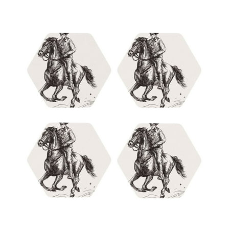 Lukts Cowboy Ride A Horse Print Leather Drinks Coasters Set of 4 Suitable or Drinks Furniture Protection and Easy Clean up-Hexagon
Lukts Cowboy Ride A Horse Print Leather Drinks Coasters Set of 4 Suitable or Drinks Furniture Protection and Easy Clean up-Hexagon