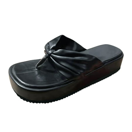 Youmylove Women Fashion Solid Color Leather Bow Wedge Platform Flip Flop Sandals Bohemian Comfortable Stylish Shoes Ladies Footwear
Youmylove Women Fashion Solid Color Leather Bow Wedge Platform Flip Flop Sandals Bohemian Comfortable Stylish Shoes Ladies Footwear