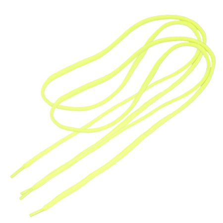 Sports Shoes Yellow Grn Round Strings Shoelaces 2 Pairs