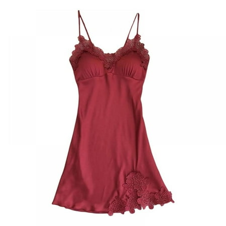New Short-sleeved Skirt Hollow Lace Imitation Silk Sling Simple Adjustable Thin Home Nightdress
New Short-sleeved Skirt Hollow Lace Imitation Silk Sling Simple Adjustable Thin Home Nightdress