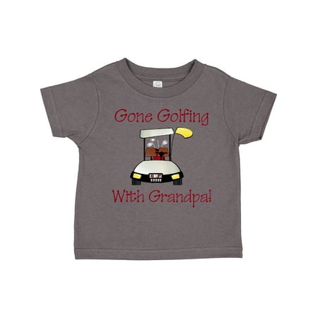 Inktastic Gone Golfing with Grandpa Gift Toddler Boy Girl T-Shirt