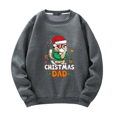 Mens Cat Print Christmas Sweatshirt Fleece Casual Long Sleeve Loose Fit Sweater Comfy Round Neck Pullover Top Fashion Lightweight Casual Sweatshirt
Mens Cat Print Christmas Sweatshirt Fleece Casual Long Sleeve Loose Fit Sweater Comfy Round Neck Pullover Top Fashion Lightweight Casual Sweatshirt