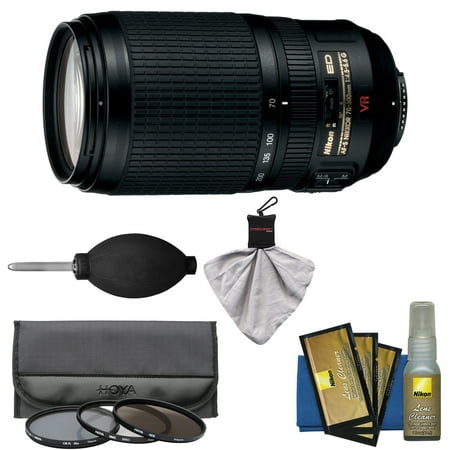 Nikon 70-300mm f\/4.5-5.6 G VR AF-S ED-IF Zoom-Nikkor Lens + 3 Hoya UV\/CPL\/ND8 Filters for D3200, D3300, D5300, D5500, D7100, D7200, D750, D810 Camera