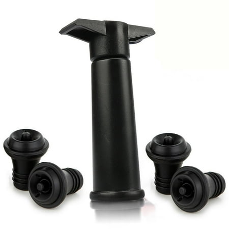 Fresh Pour - Wine Saver Pump Preserver with 4 Vacuum Wine Stoppers | Bottle Sealer for Keep Wine Fresh up to 7 days ( Black with 4 Stoppers)
Fresh Pour - Wine Saver Pump Preserver with 4 Vacuum Wine Stoppers | Bottle Sealer for Keep Wine Fresh up to 7 days ( Black with 4 Stoppers)