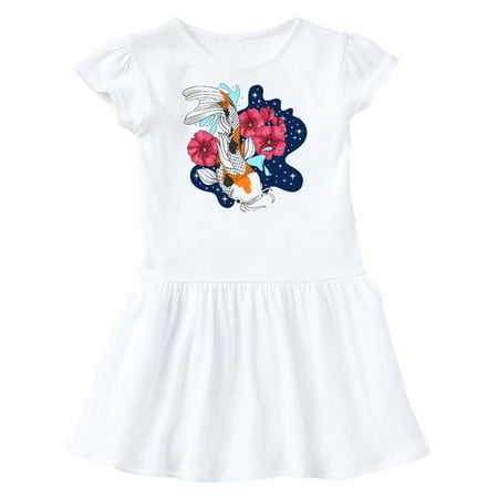 Inktastic Japanese Koi Fish Pond with Stars Gift Toddler Girl Dress
