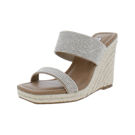 Steve Madden Womens Mackie Square Toe Slide Espadrilles